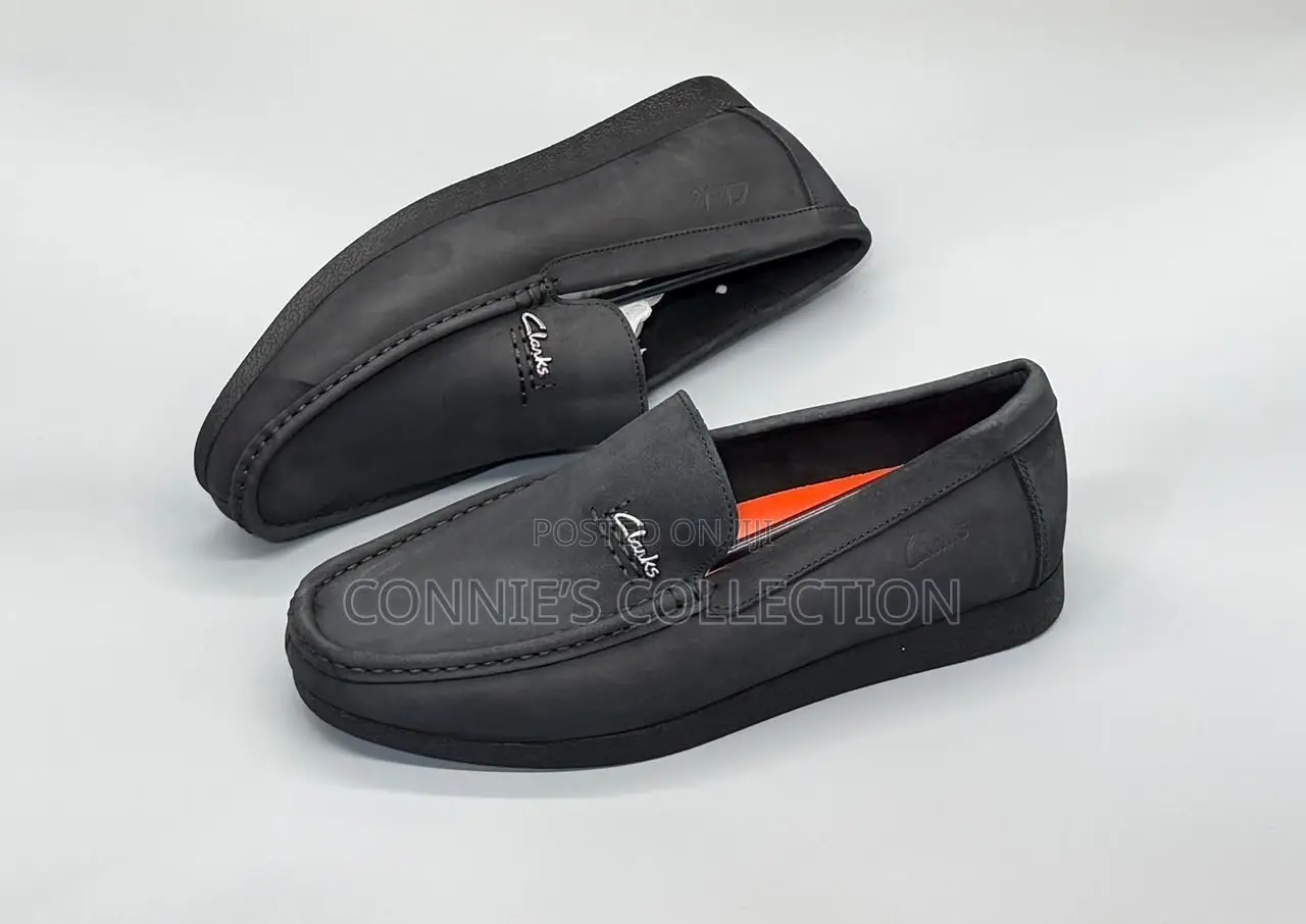 Brown Suede Clarks Casual Slip-on Loafers