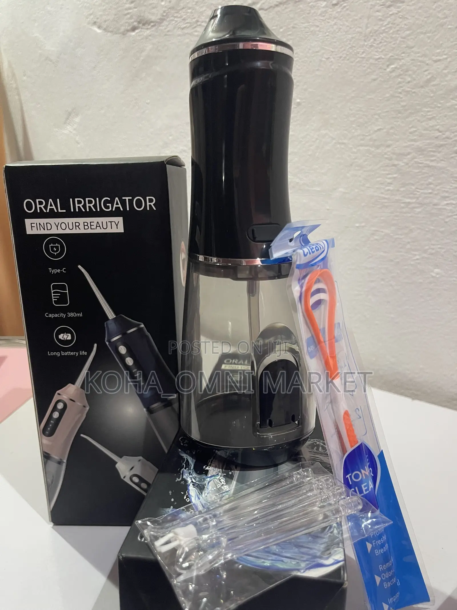 380ml Capacity Oral Irrigator+ Free Tongue Scrapper