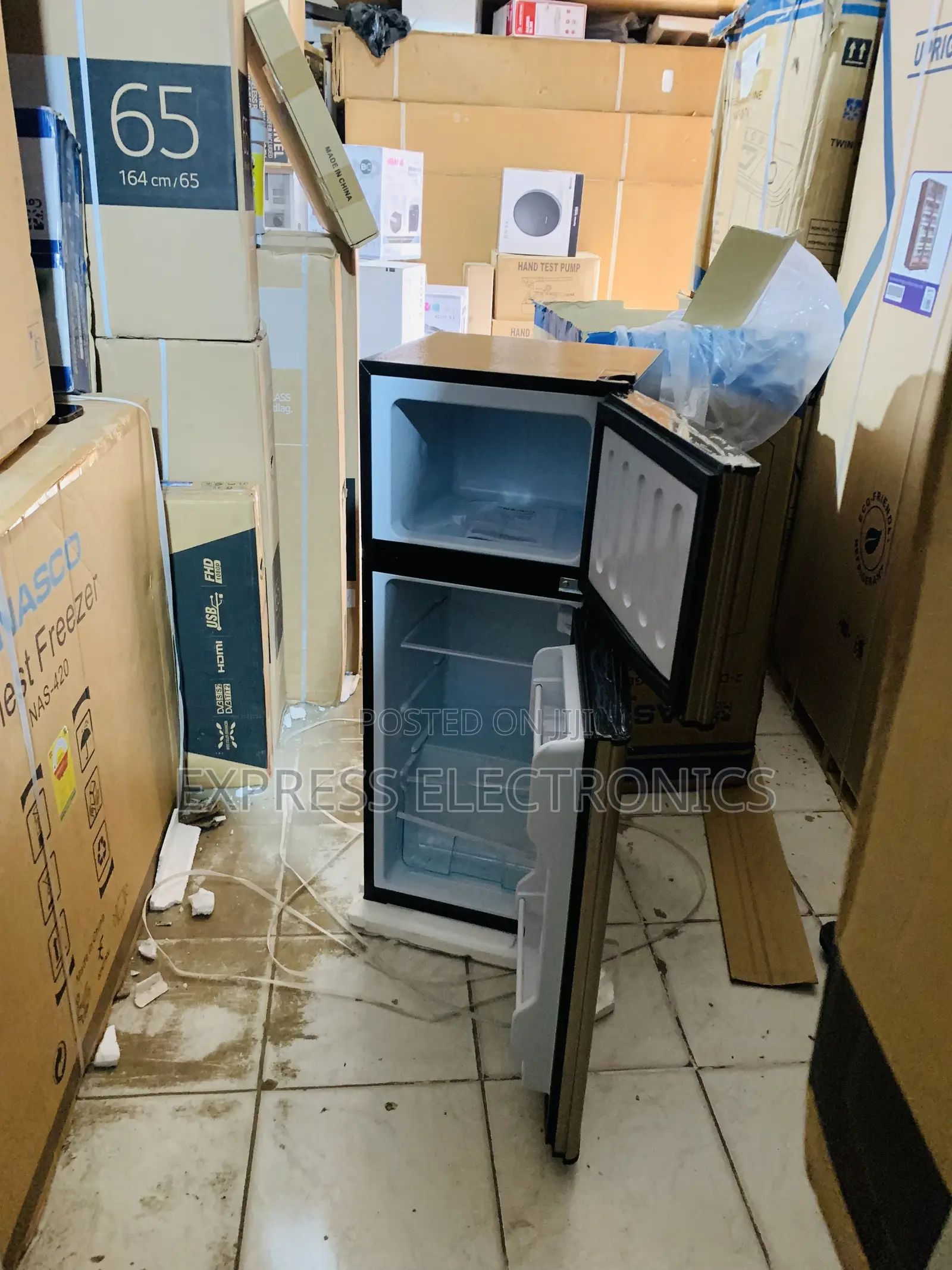 Limited Stock Nasco NASF2-13FL 112L Double Door Top Freezer Fridge