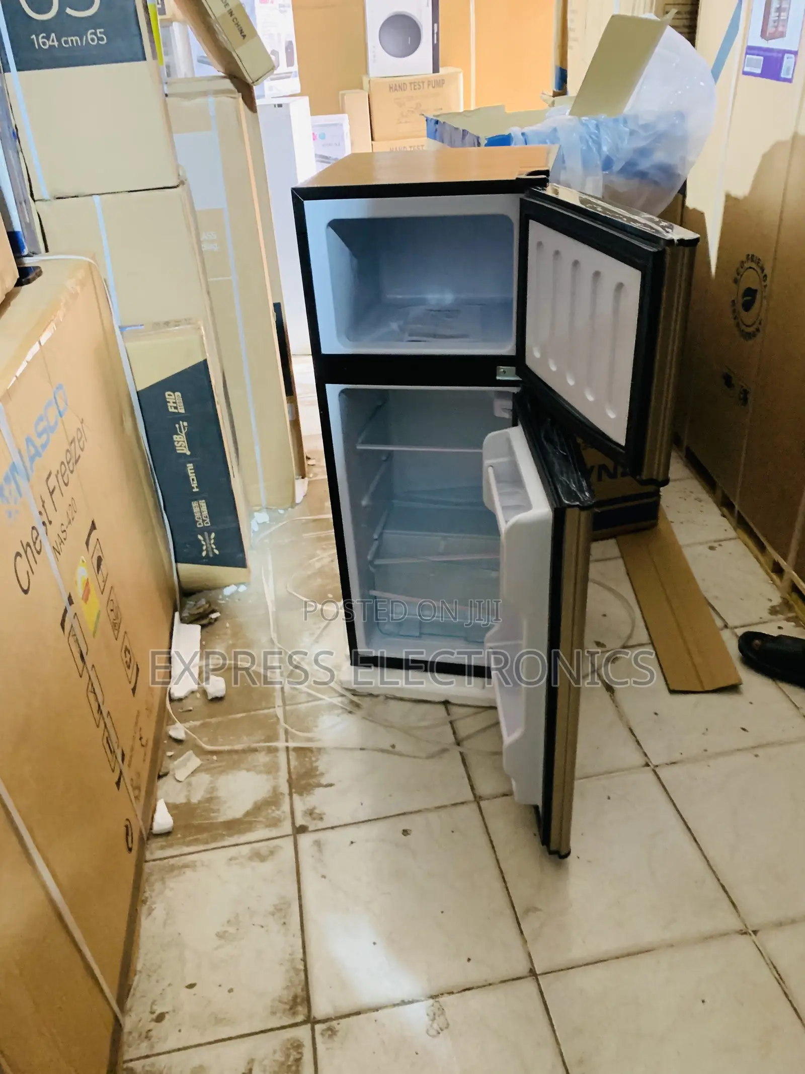 Energy Saving Nasco NASF2-13FL 112L Double Door Top Freezer Fridge