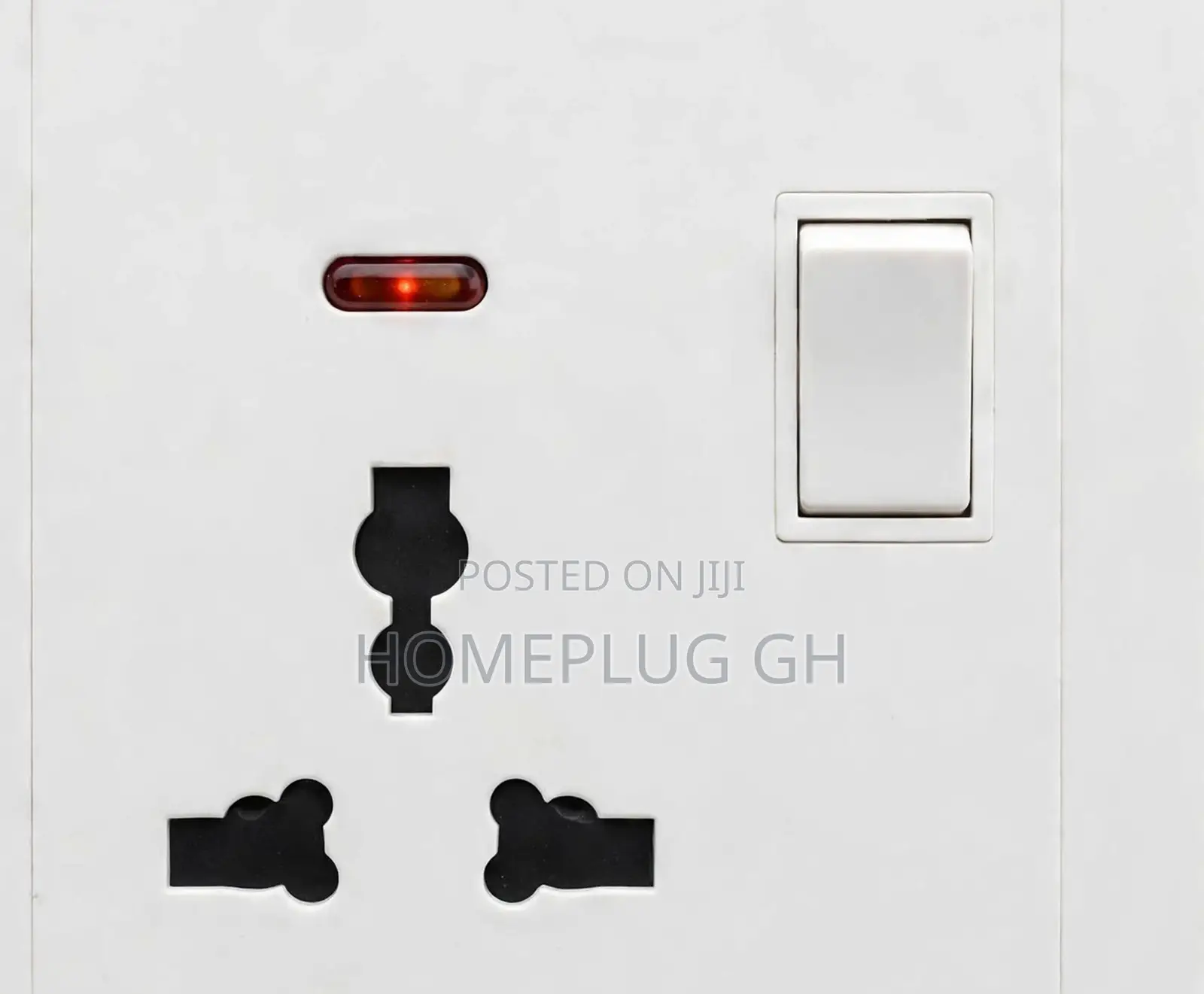 ANLANG F1 Single Socket With Switch + Neon – White (F1-W-06)
