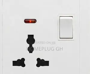 ANLANG F1 Single Socket With Switch + Neon – White (F1-W-06)