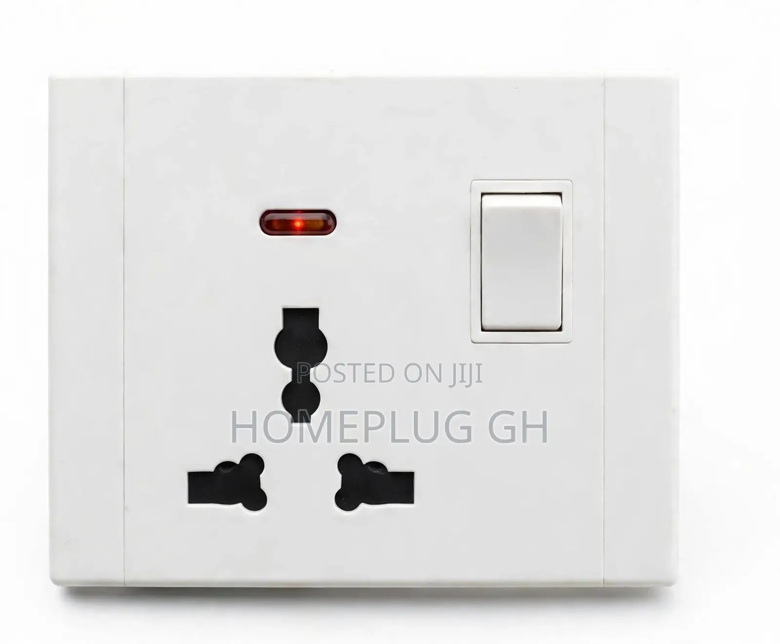 ANLANG F1 Single Socket With Switch + Neon – White (F1-W-06)
