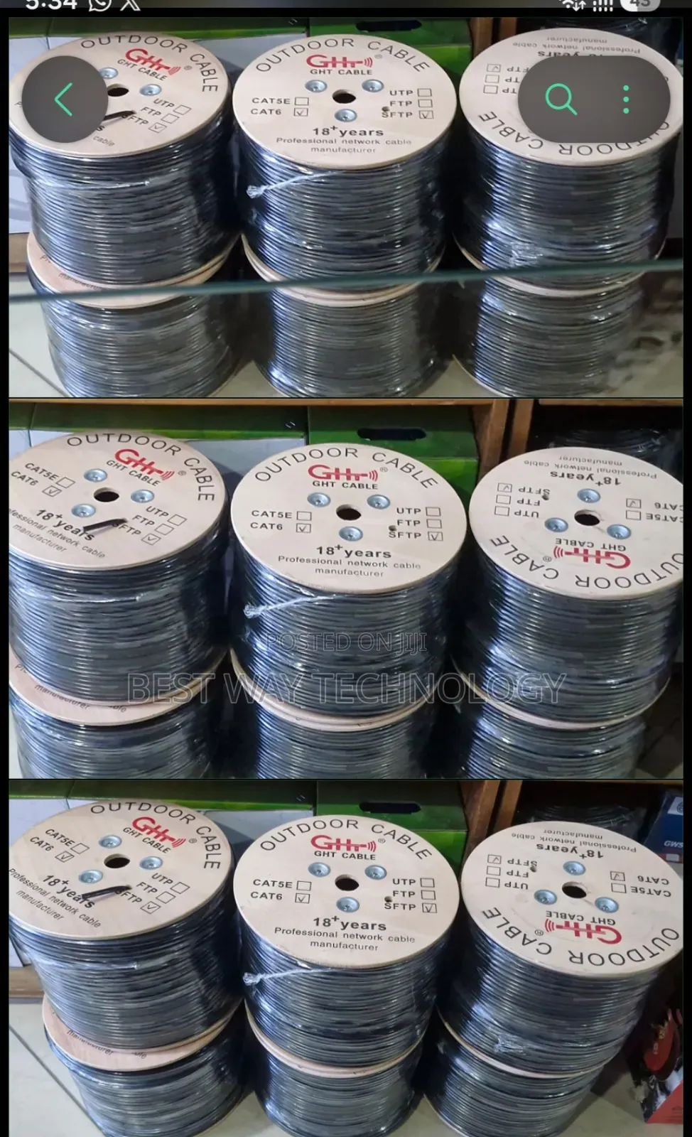 Cat6 Outdoor Cable 305m SFTP