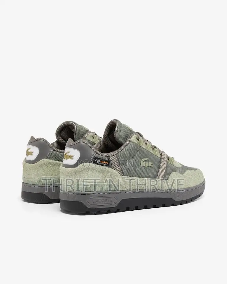 Lacoste Men's T-Clip Winter Outdoor Sneaker Light Green and Grey