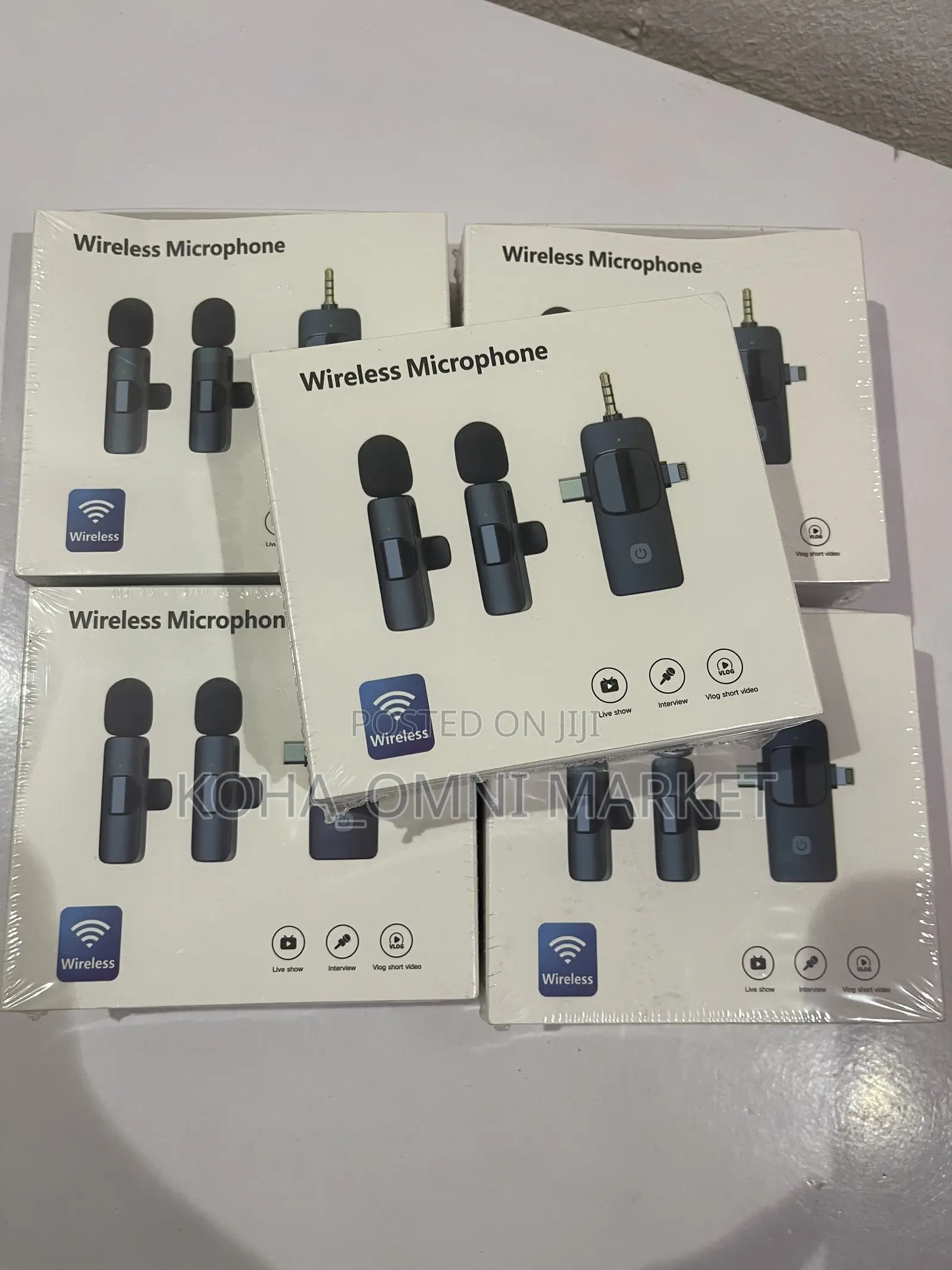 3-in-1 Wireless Microphone for Camera, iPhone, Android