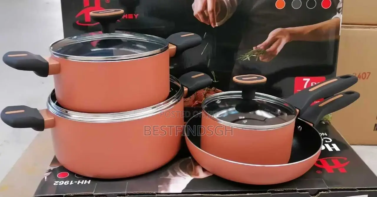 7 Piece Non-Stick Cookware Set(Honhey)
