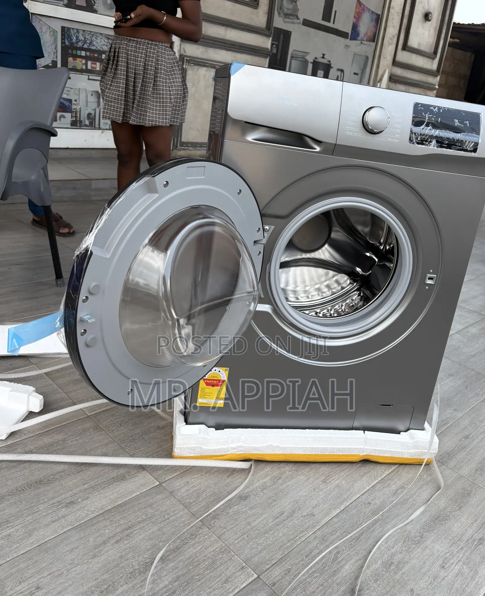 Premium Classic TCL 10.5kg Front Load Smart Washing Machine(Silver)
