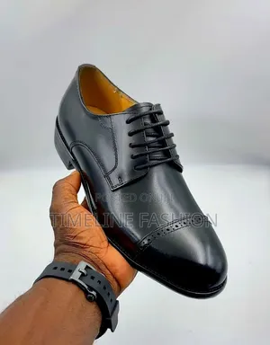 Berluti Black Leather Men's Flap Lace Shoes 39-46