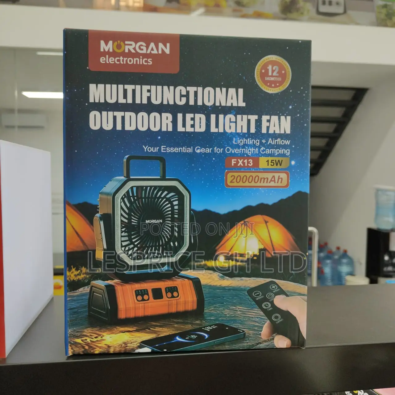 Super Efficient 4-Speed Multipurpose Morgan Rechargeable Fan