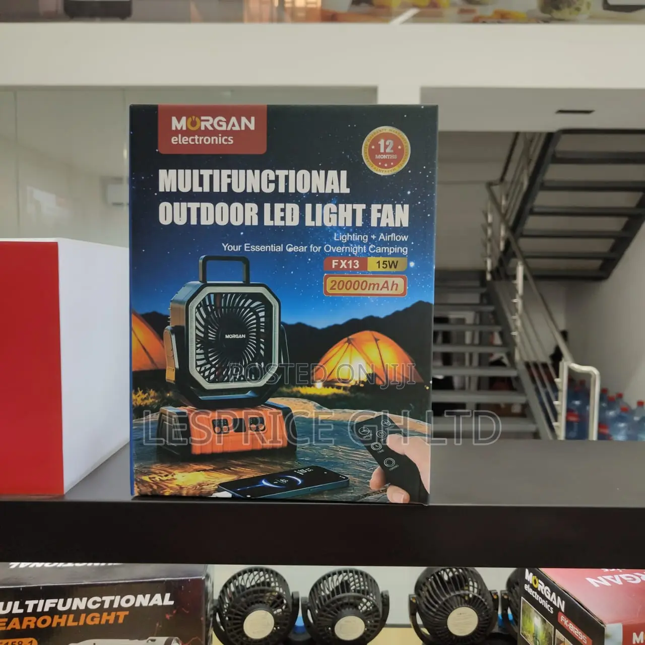 Classy High Grade Morgan 4-Speed Multipurpose Rechargeable Fan