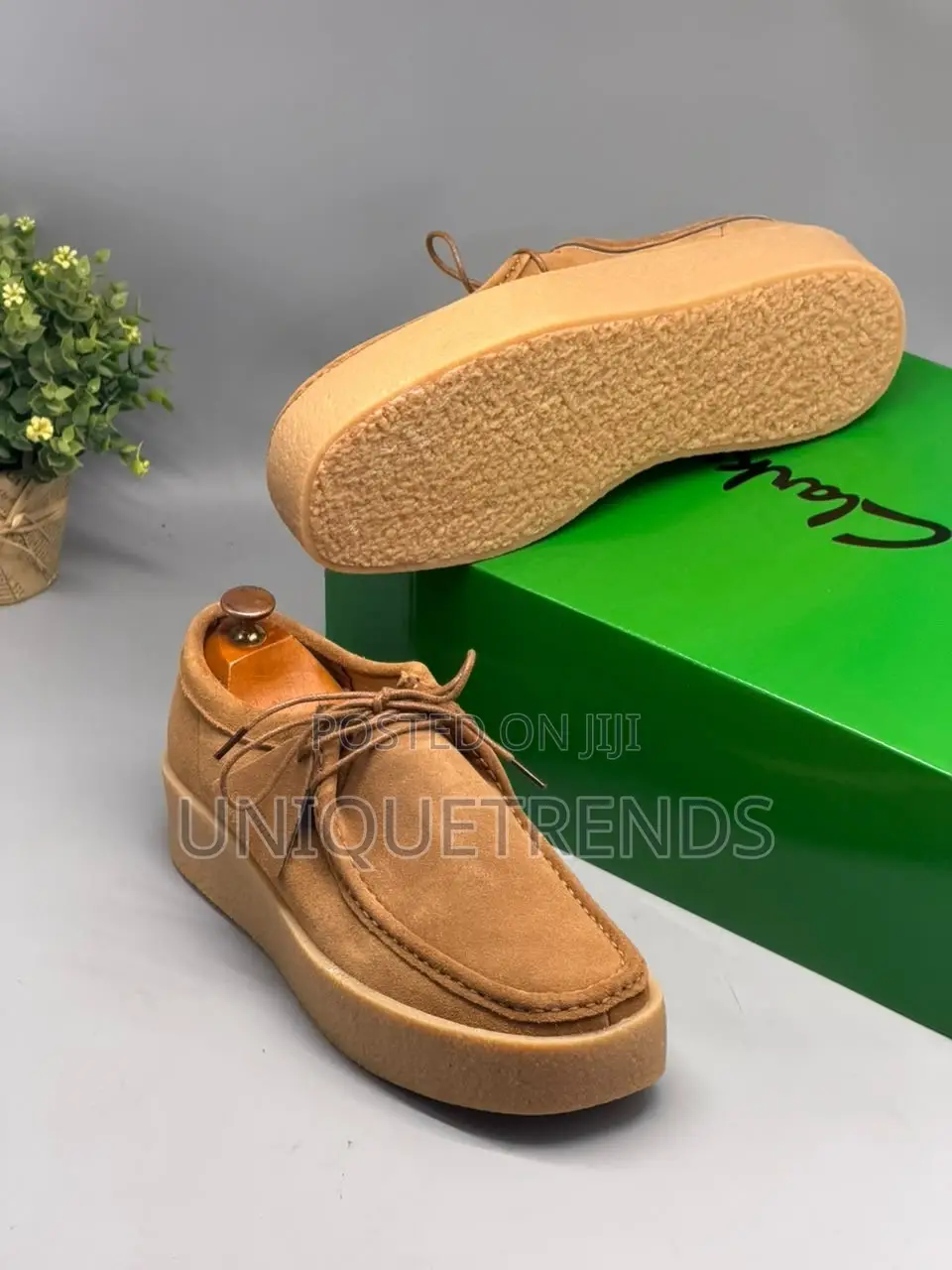Premium CLARKS Suede Moccasin Shoes (Brown)