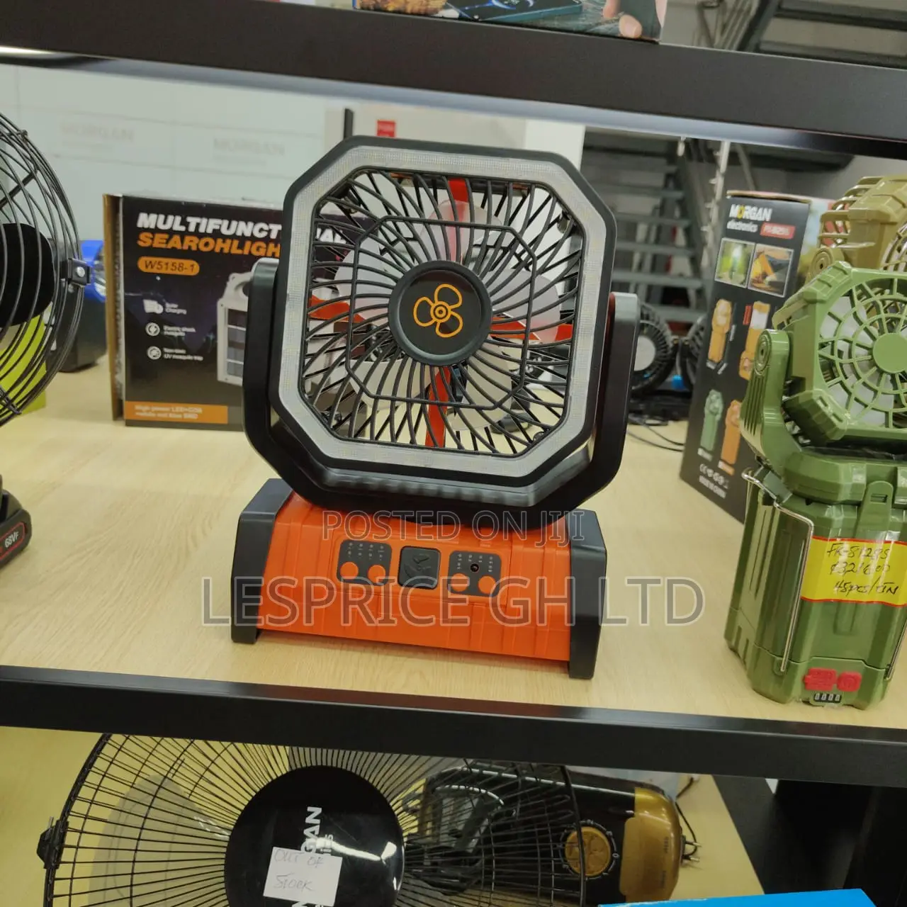 Nice & Portable Morgan 4-Speed Multipurpose Rechargeable Fan