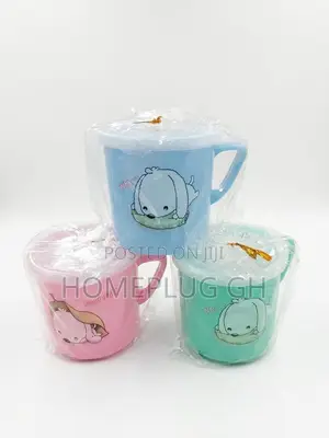 Plastic Mugs 3pcs - Cartoon Print