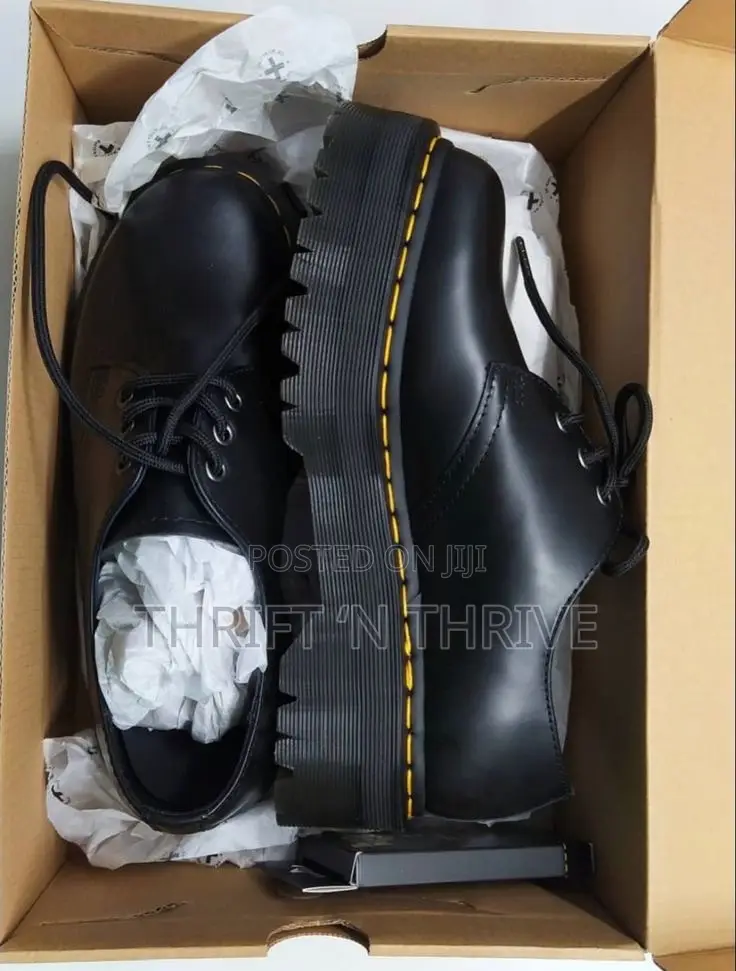 Dr. Martens 1461 Quad Platform Smooth Leather Derby Shoes