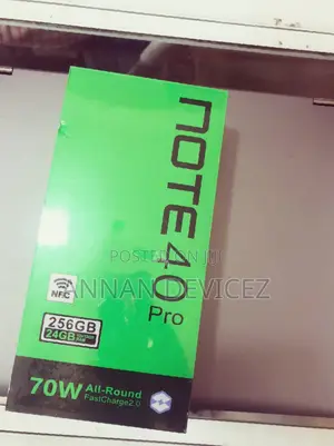 New Infinix Note 40 Pro 256 GB Black
