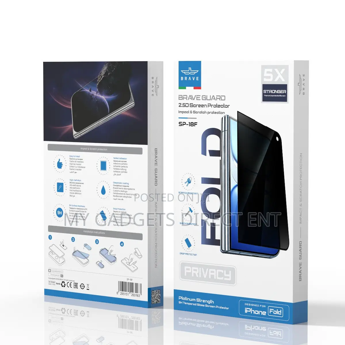 BRAVE Guard Privacy Tempered Glass Screen Protector for iPhone Duo