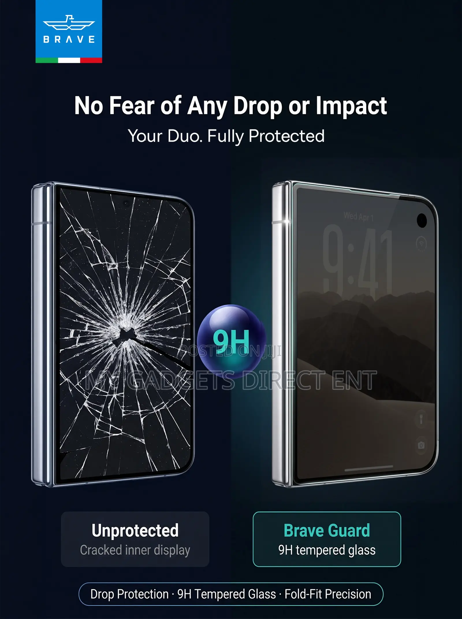 BRAVE Guard Privacy Tempered Glass Screen Protector for iPhone Duo