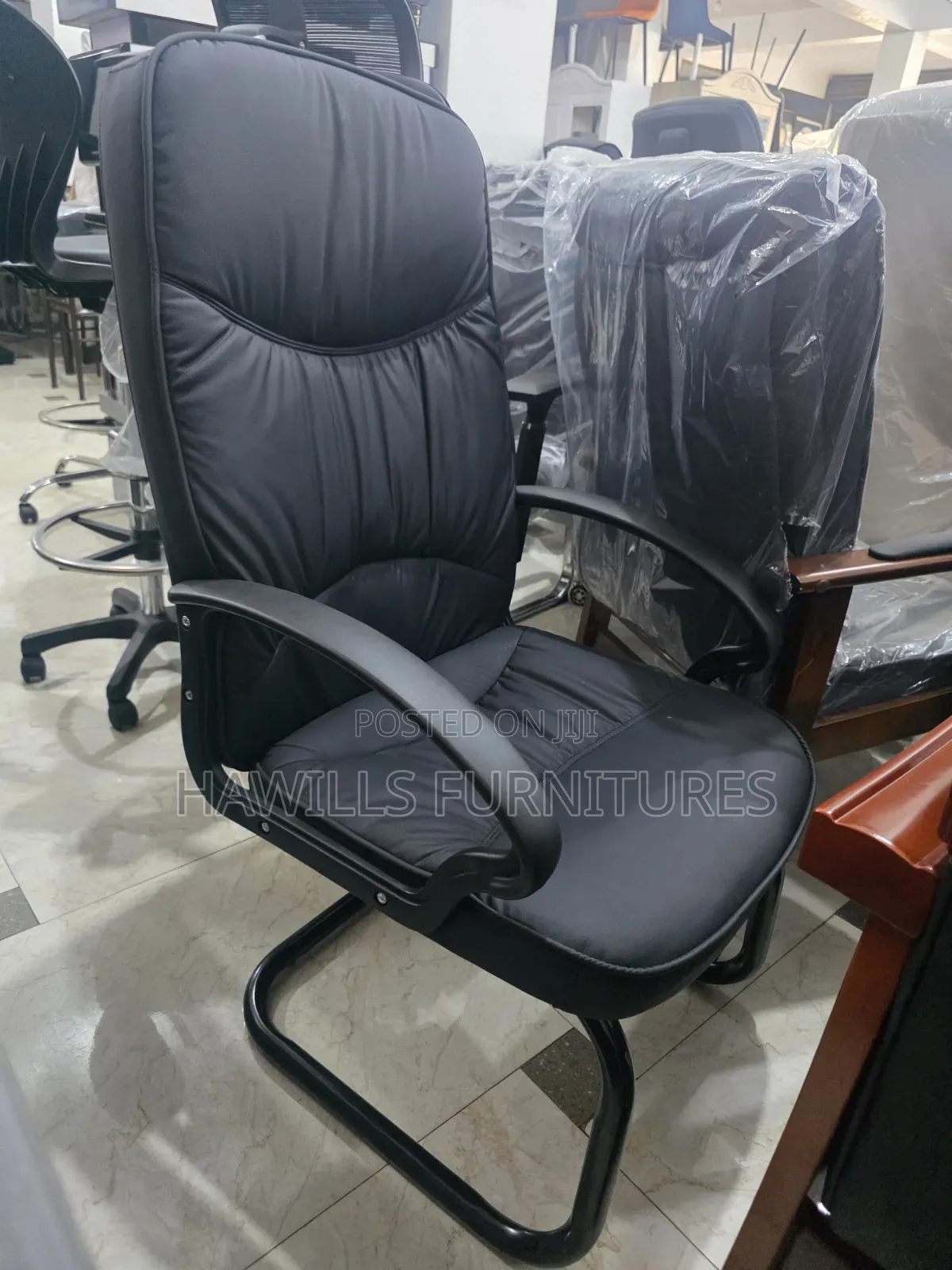 Executive Conference/ Meeting Chair With Curve Metal Sled