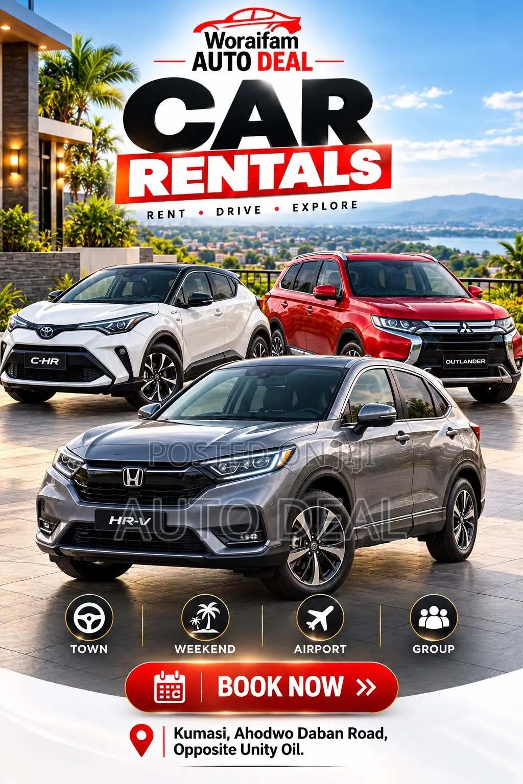 Car Rentals / Hiring Available