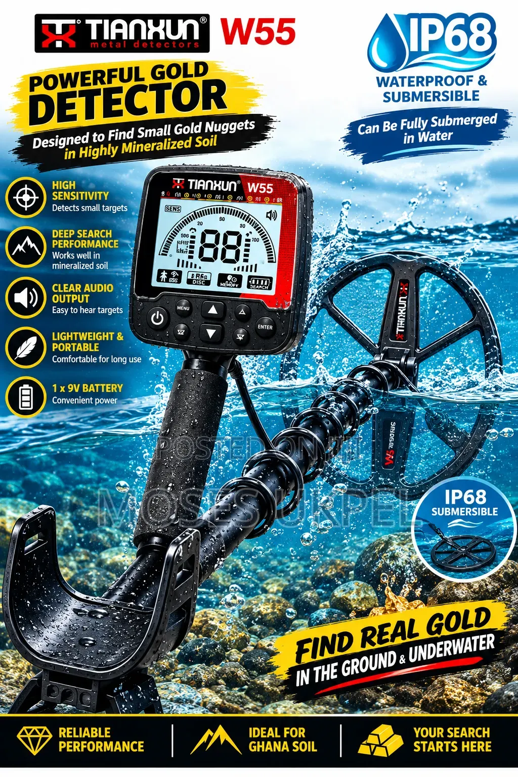 Gold Machine, Fully Waterproof Ip68