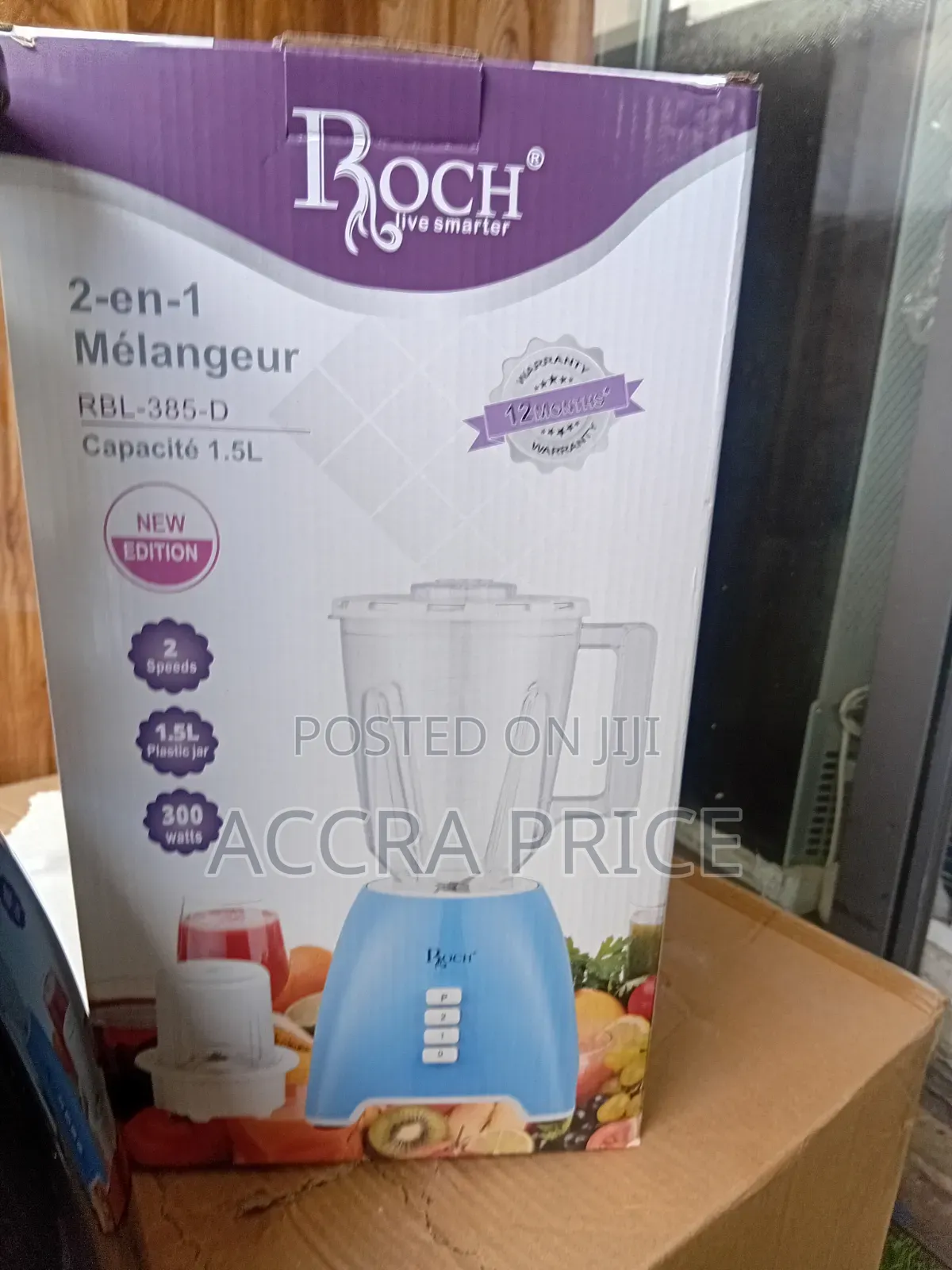 Roch Blender 2-in-1 Blender 1.5L 300W