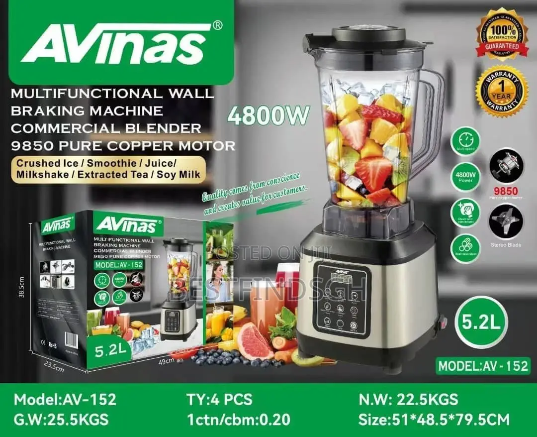 Avinas 5.2L Commercial Digital Blender