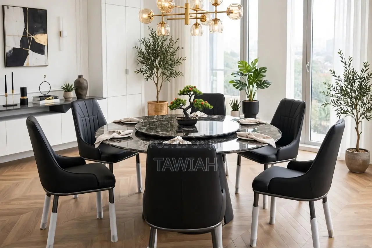 Black Dining Table With 6 Chairs