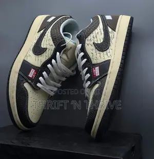 Nike Air Jordan 1 Low SE Air Mail Creame, Black and Brown