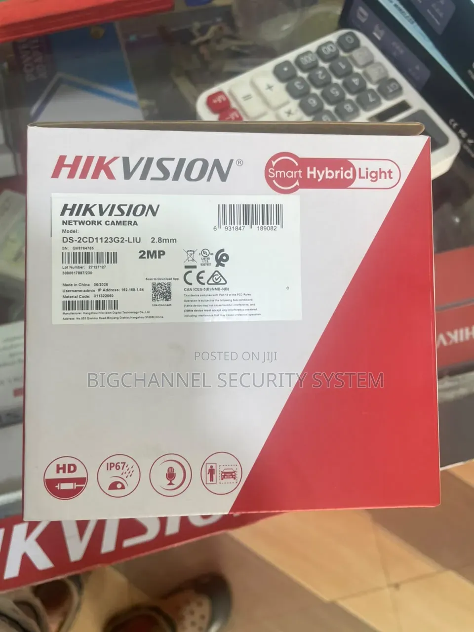 Hikvision Smart Hybrid Light 2mp Ip Camera Ds-2cd1123g2-Liu