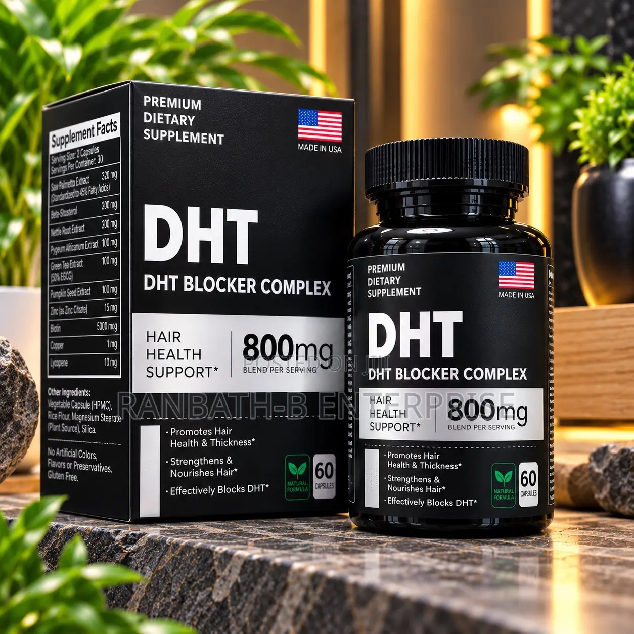DHT Blocker Complex Hair Support Supplement – 800mg Blend