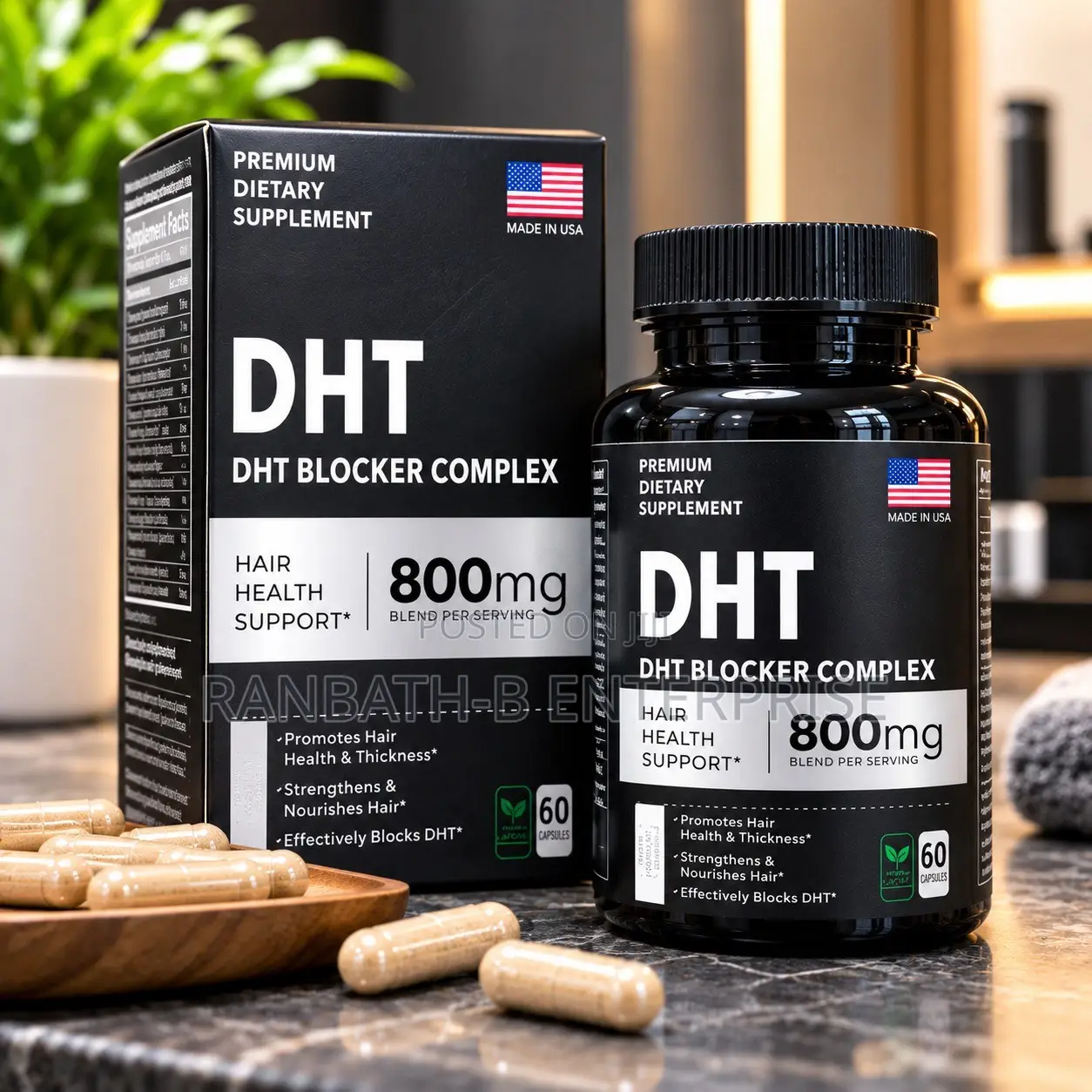 DHT Blocker Complex 800mg Hair Wellness Supplement