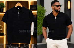 All Black Knitted Club T Shirts Available for Men