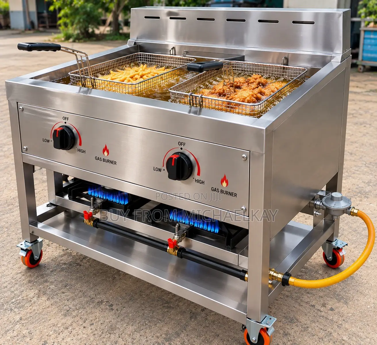 Commercial Double Basket Deep Fryer