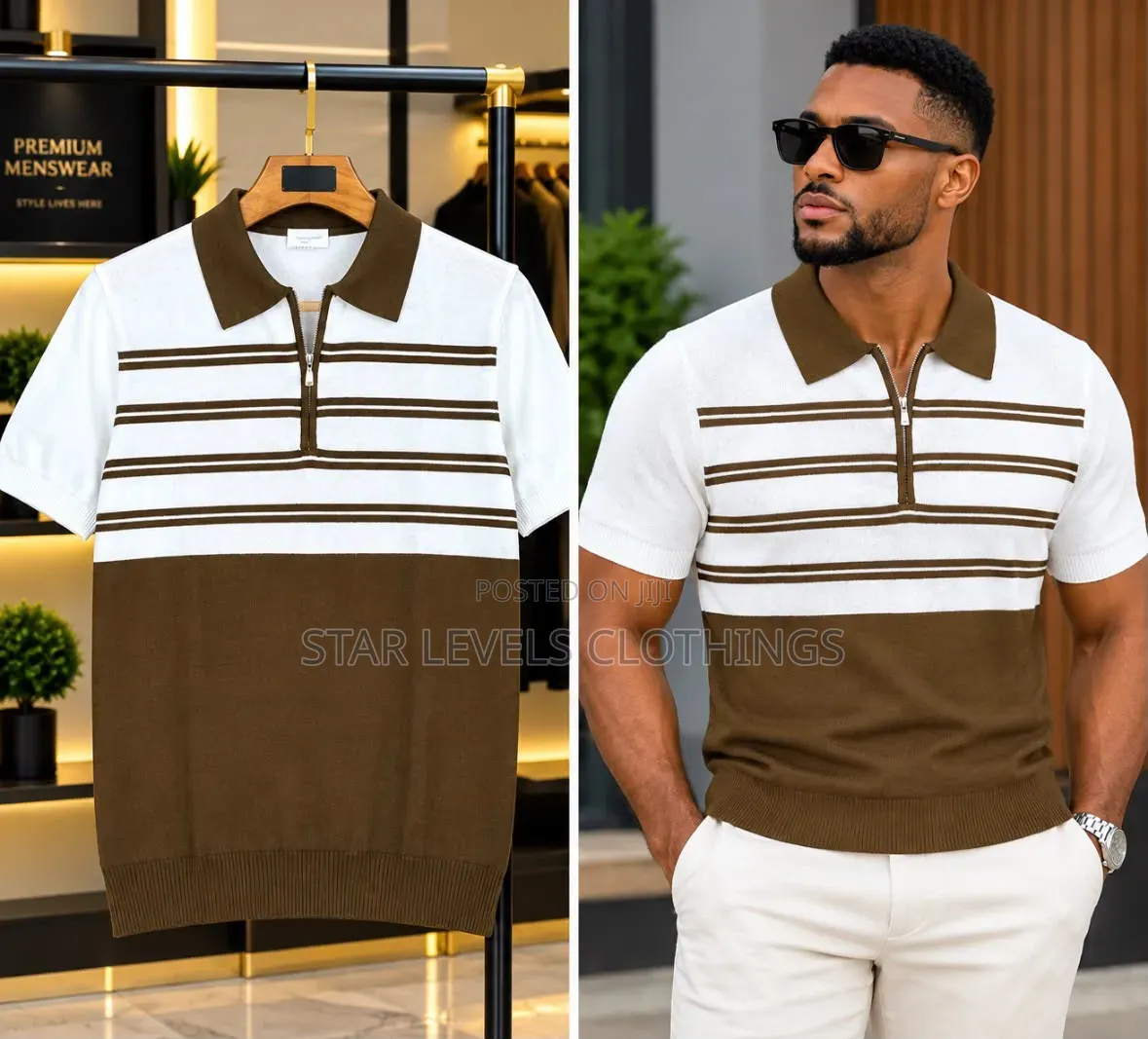 Quality Quarter Zip Knitted Club T Available for Men