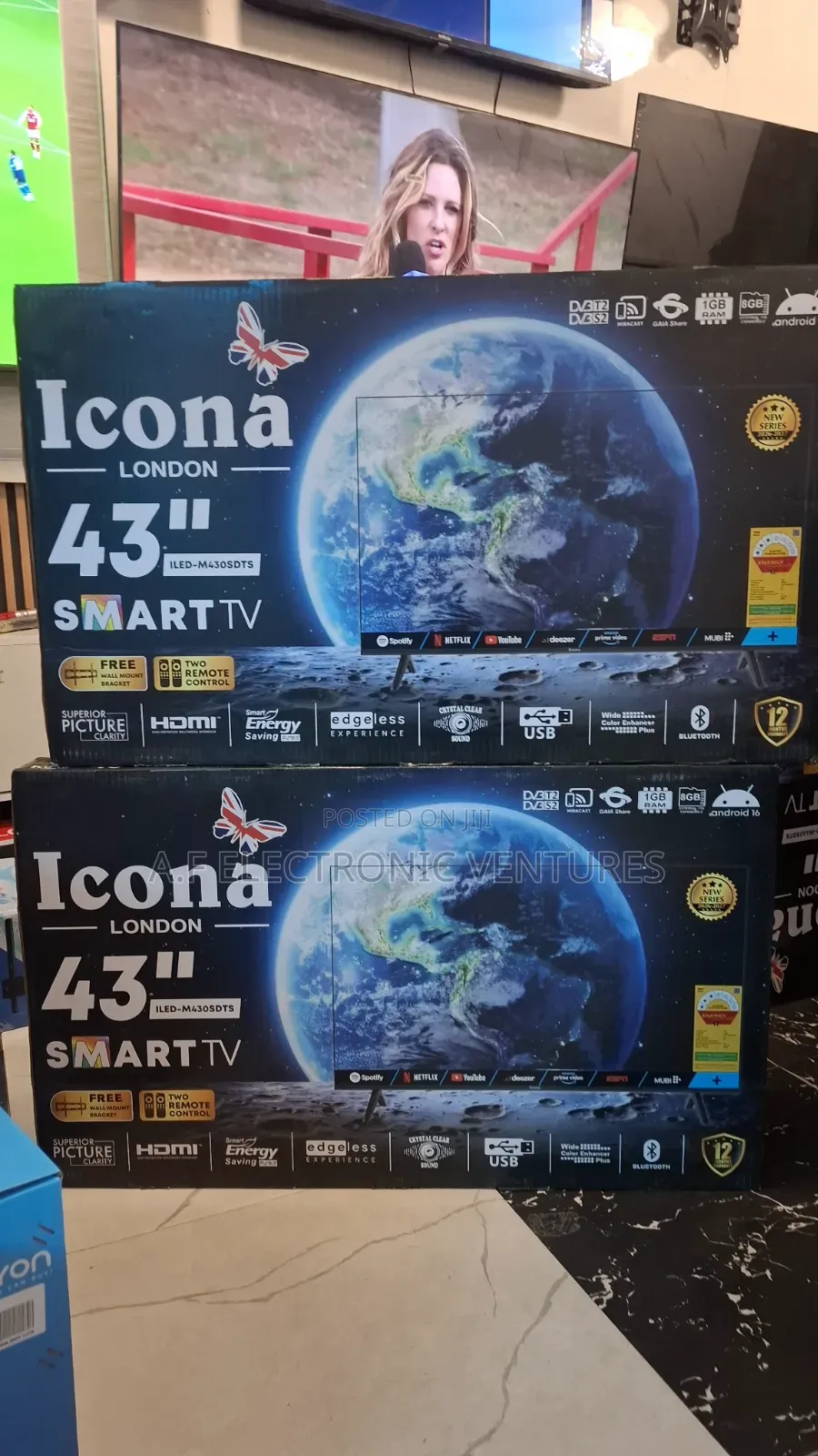 Icona 43-Inch Smart Frameless TV