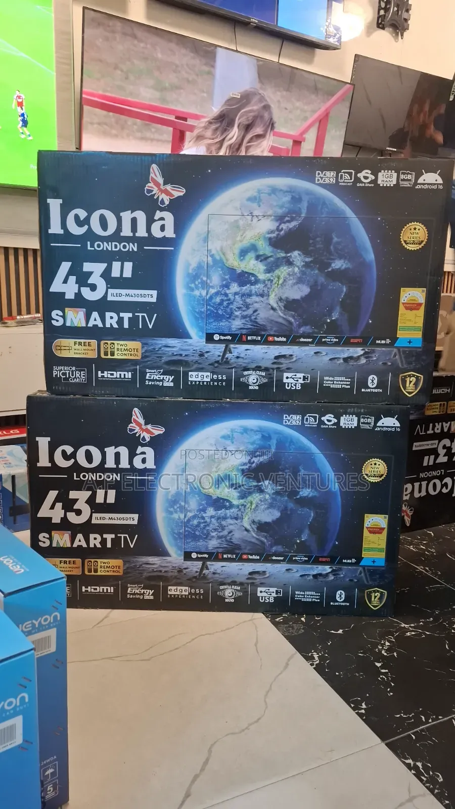 Icona 43-Inch Smart Frameless TV