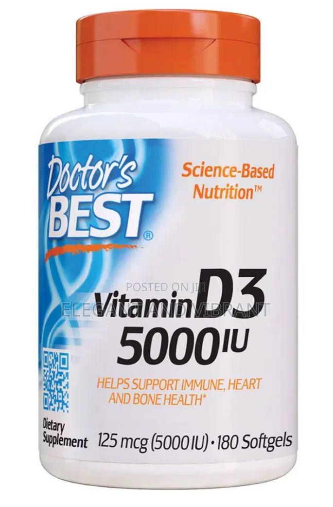 Doctor's Best Vitamin D3 5000IU, Non-Gmo