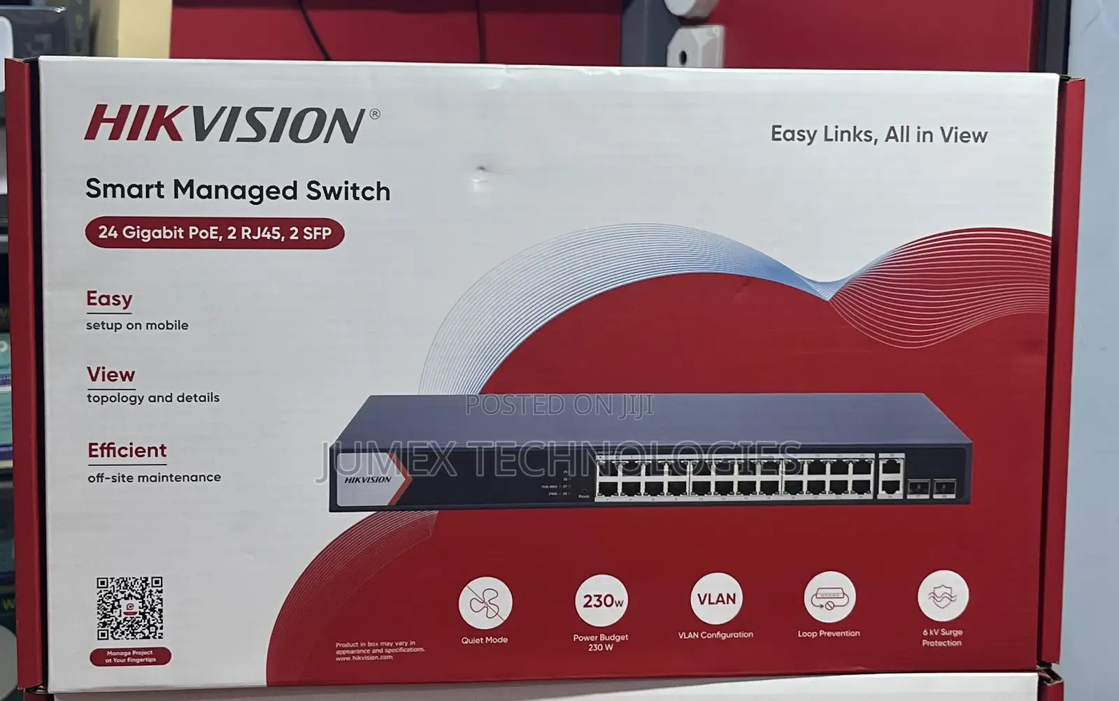 Hikvision 24port Gigabit Poe Smart Managed Switch Ds-3e1528p-Ei/M
