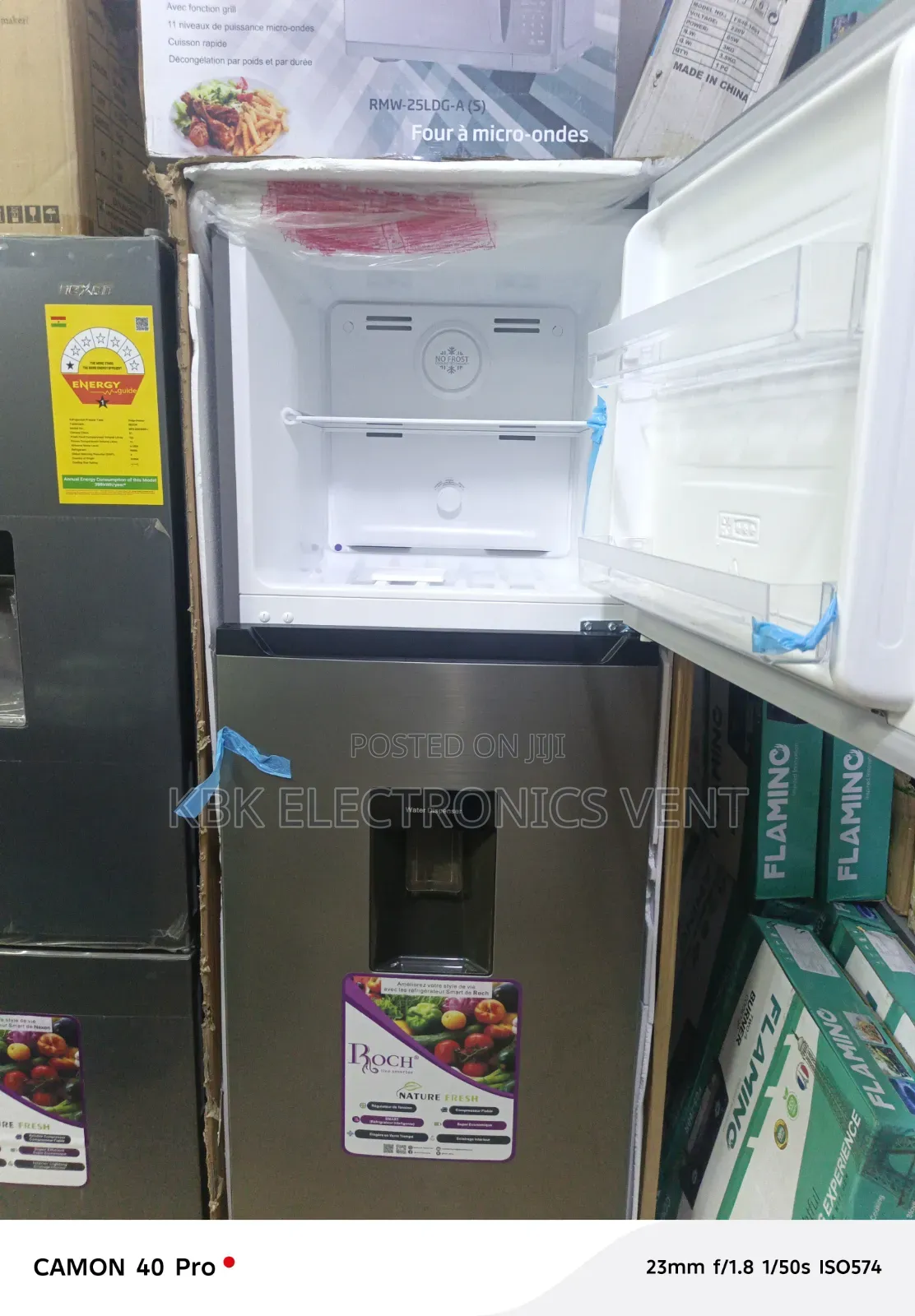 Roch 250Liter Double Door Refrigerator Top Freezer
