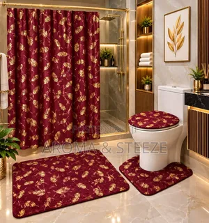 4 in 1 Bathroom Mat Set Anti Slip Mat