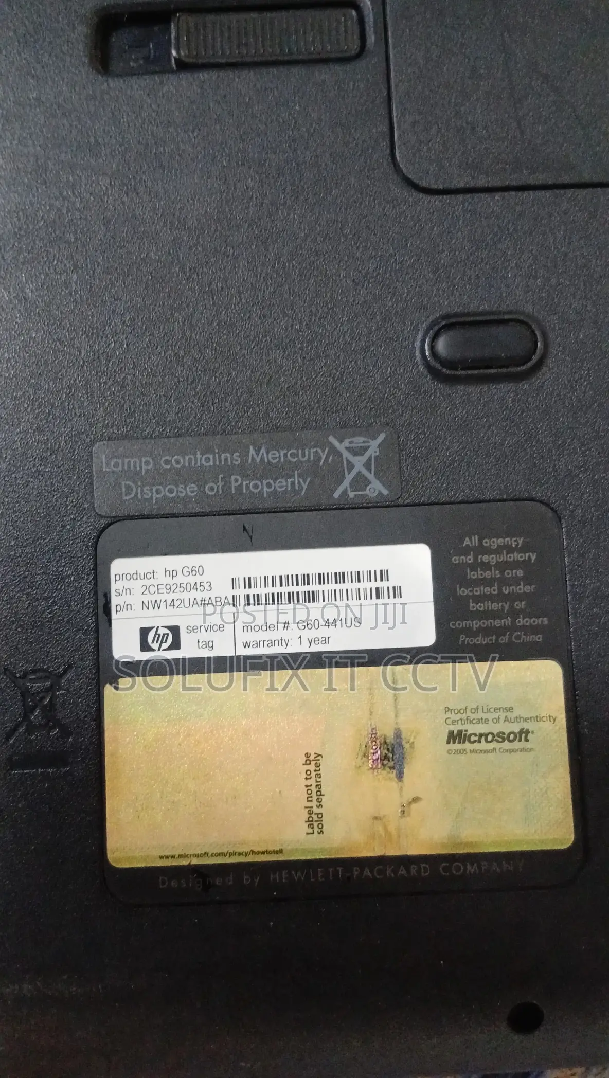 Laptop HP Pavilion G60 4GB Intel Core 2 Duo HDD 256GB