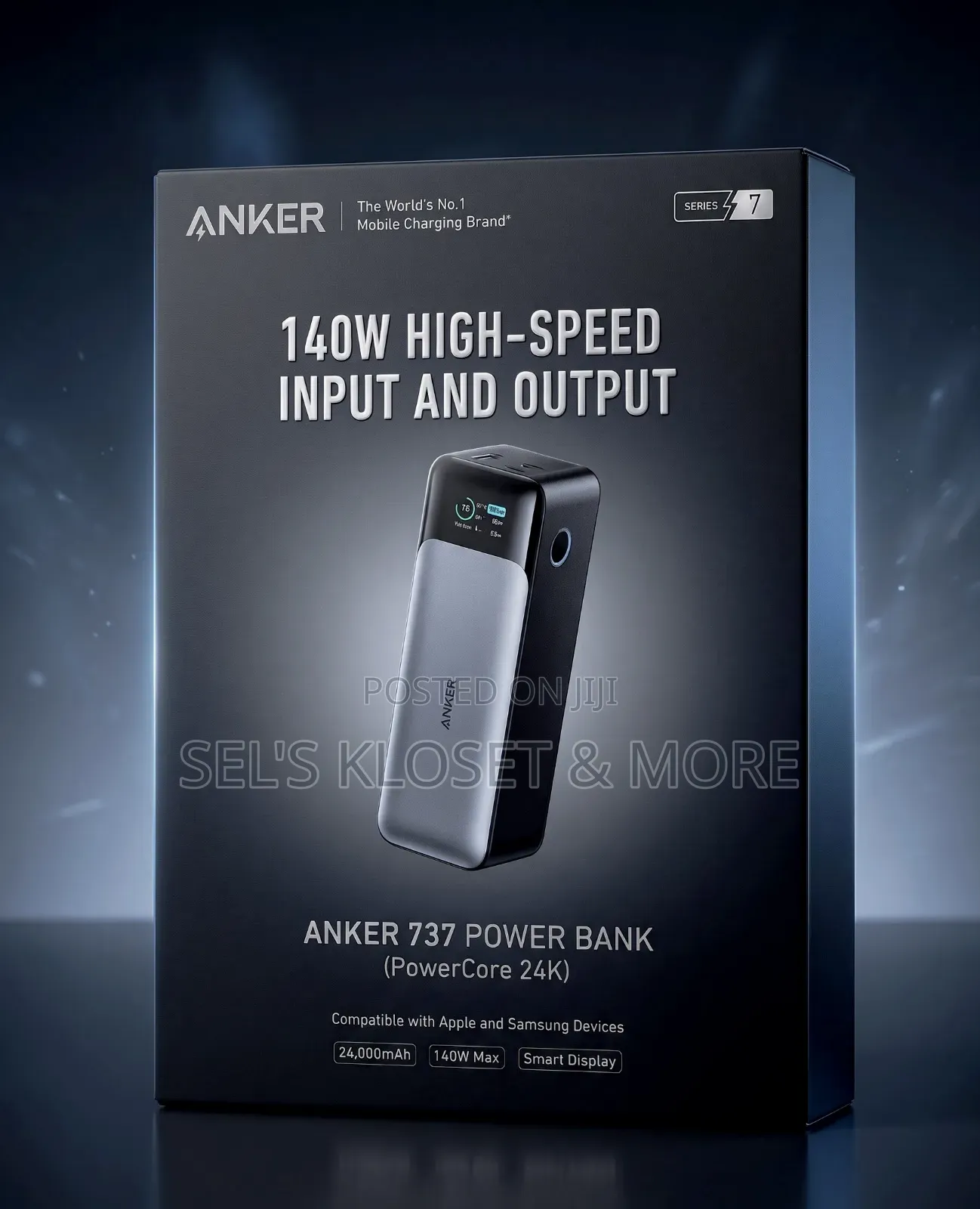 Anker 737 Power Bank, PowerCore 24K, Model A1289