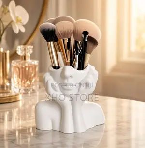 Artistic Face Bust Kitchen Utensil, Brushes, Holder