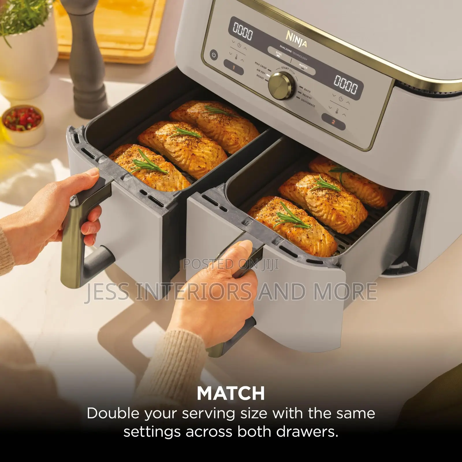 Ninja Air Fryer MAX Dual , 2 Drawers, 9.5L, 6-in-1