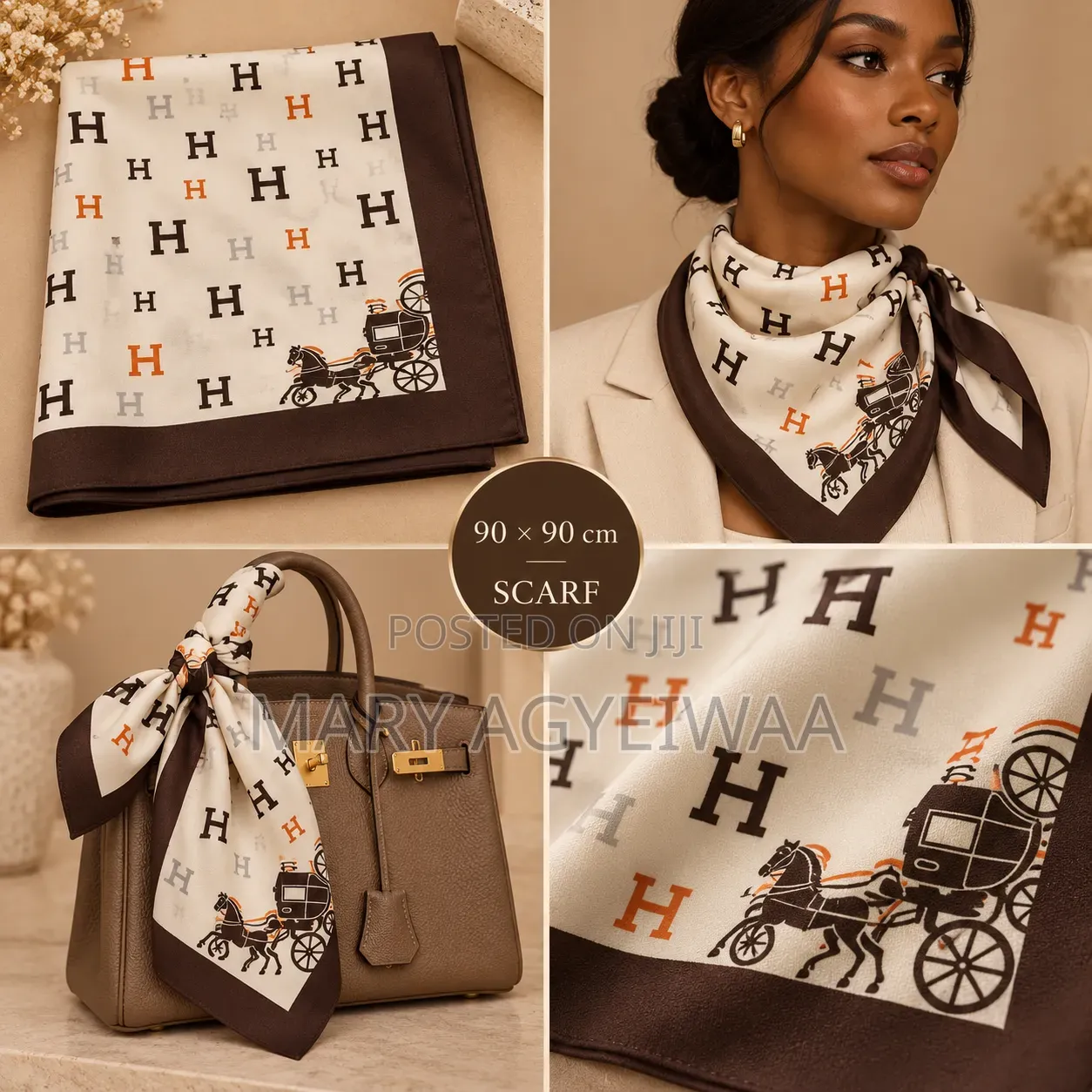 Ladies’ Silk Scarves – Elegant Neck, Hair & Handbag Scarves Ladies