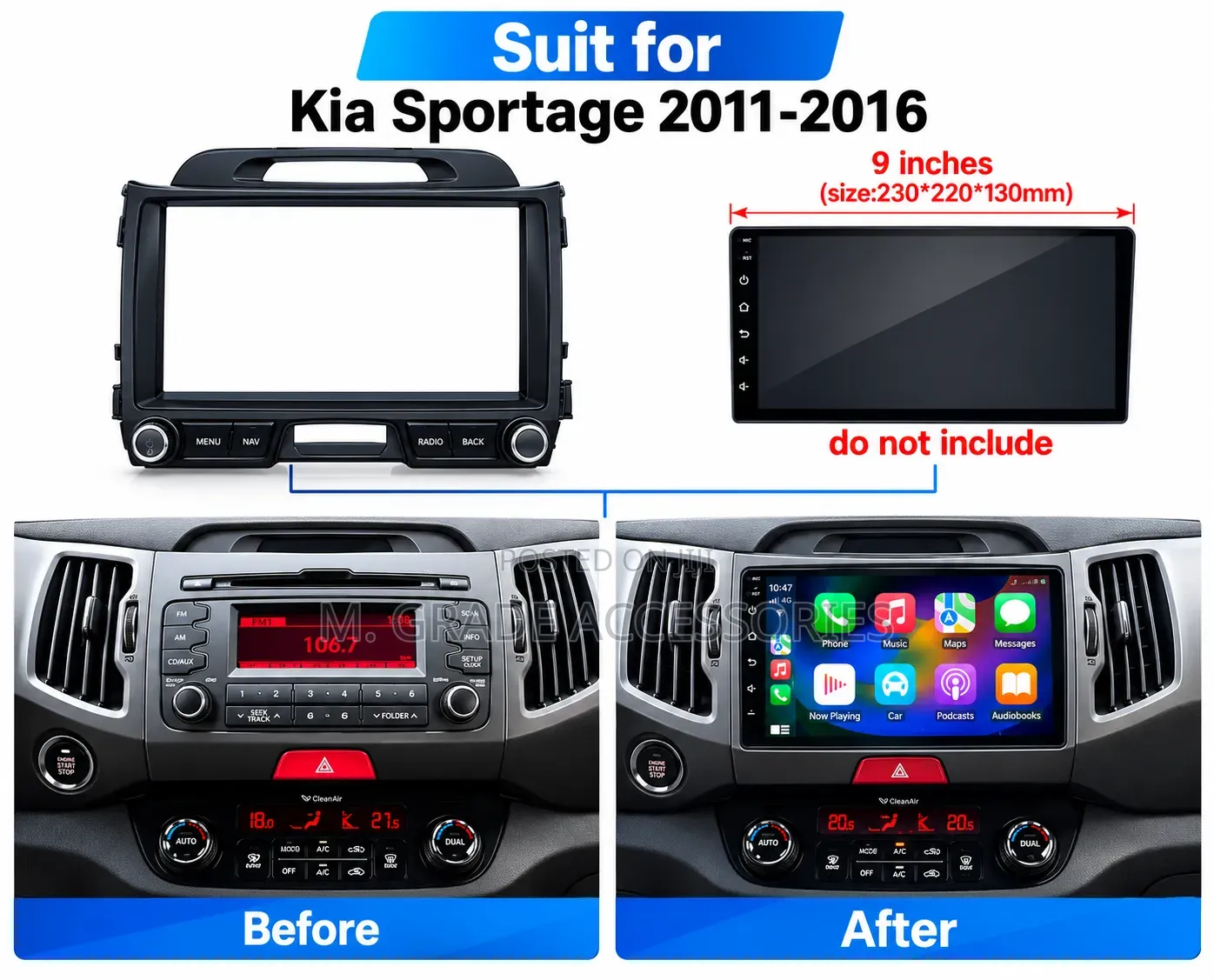 Kia Sportage OEM Android Player - QLED, Apple CarPlay & 4K Videos