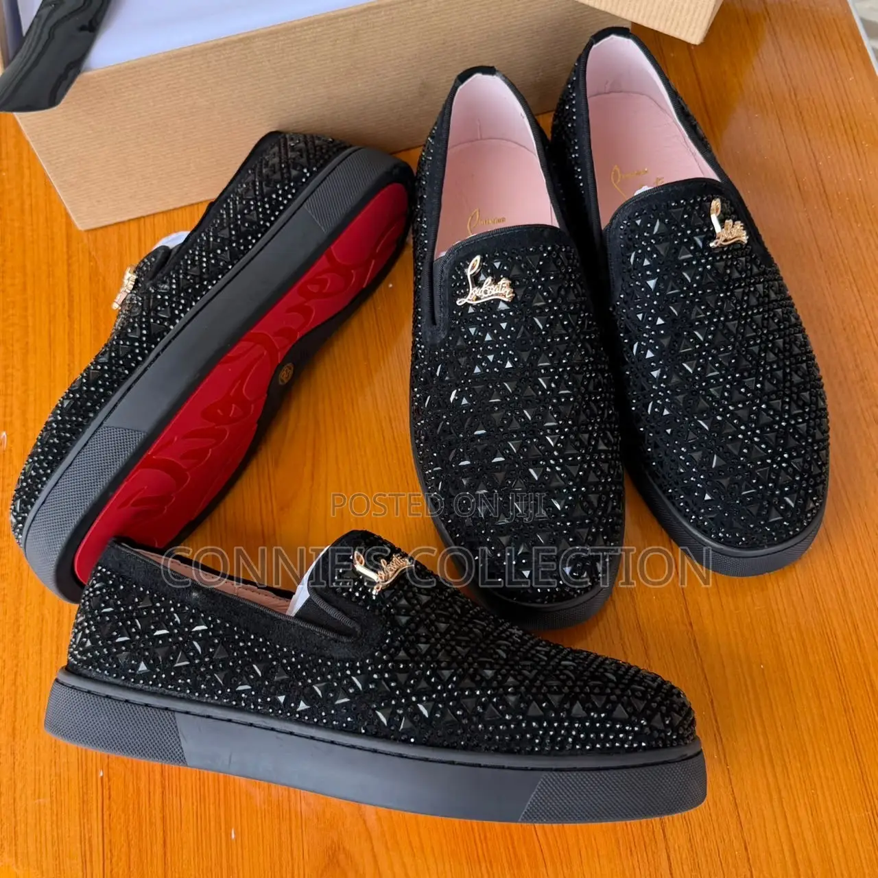 Crystal and Rhinestone-Embellished Slip-on Loafers