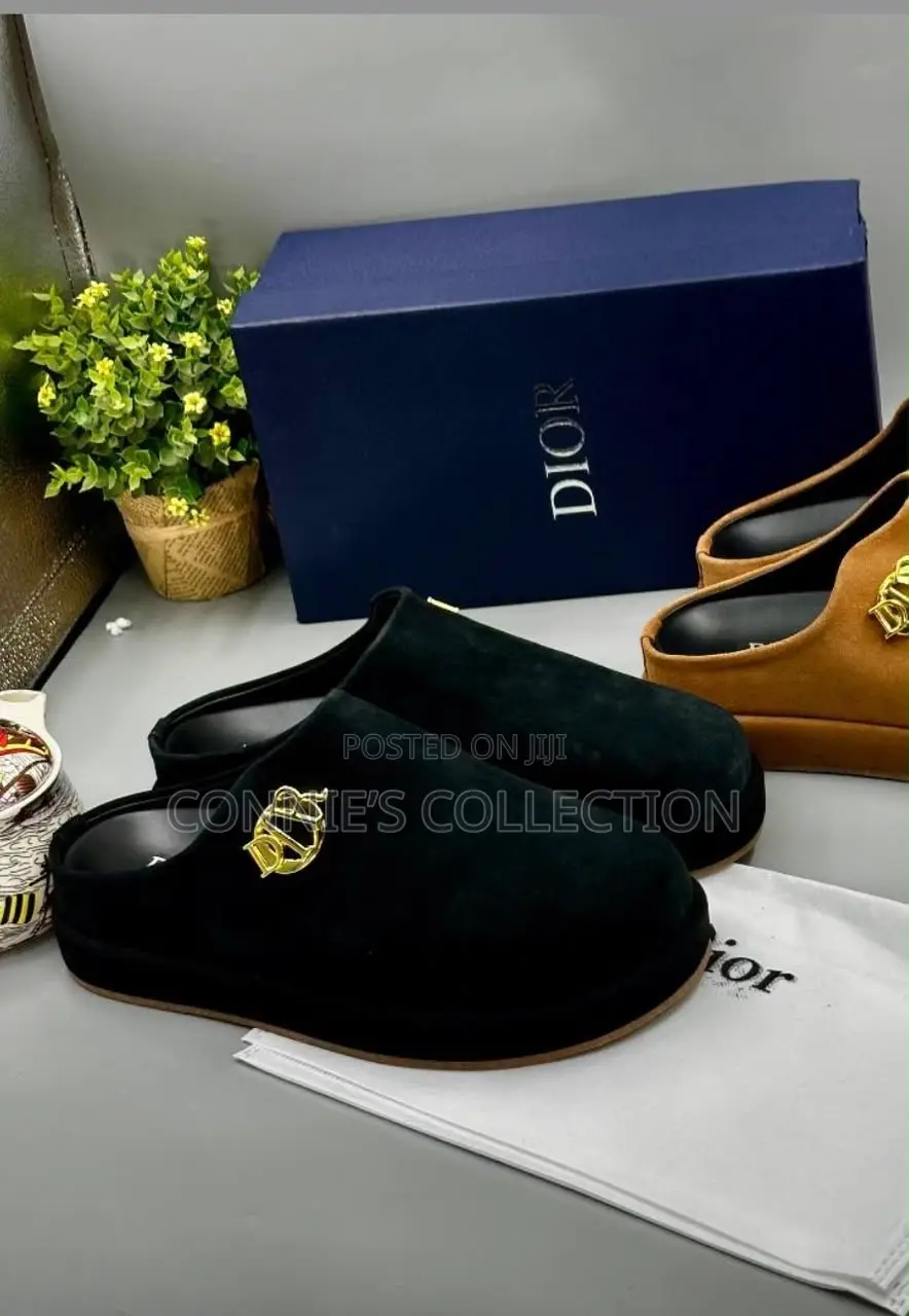 Dior Mules With a Gold-Toned
