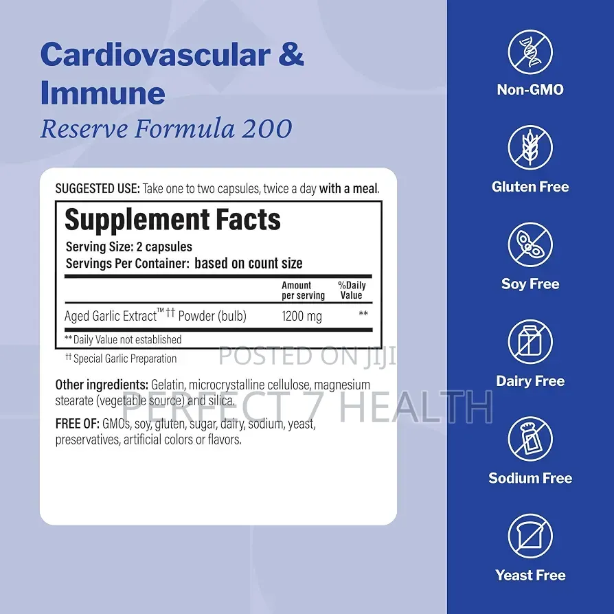 Kyolic Aged Garlic Extract, Blood Pressure Health, 120 Capsules